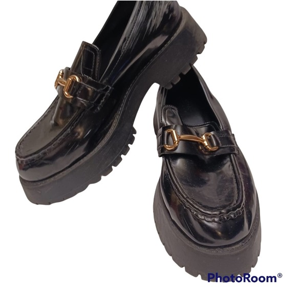 Black Loafers Shoes Creepers 